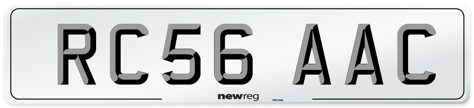 RC56 AAC Number Plate from New Reg